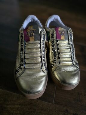 BOGO L.A.M.B. x Royal Elastics Leather Slip-on Sneakers